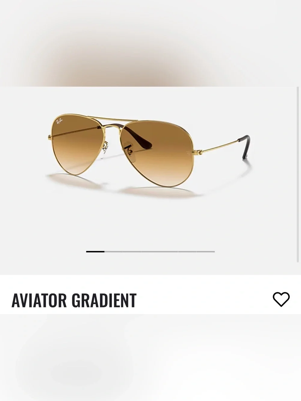 Ray-Ban Aviator Sunglasses in Brown Gradient Lenses with Gold Frame